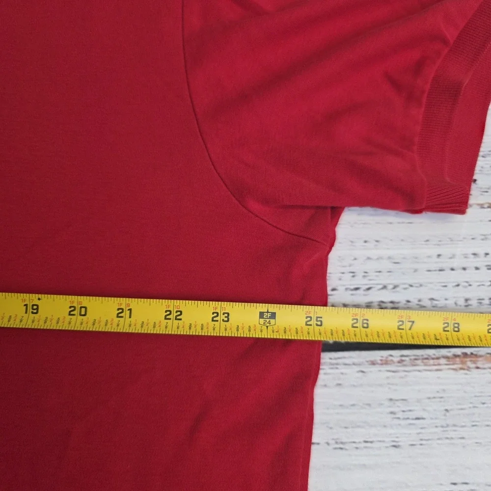 Polo Ralph Lauren Mens XL Polo Red Cotton Short Sleeve Blue Pony‎ Small Flaw